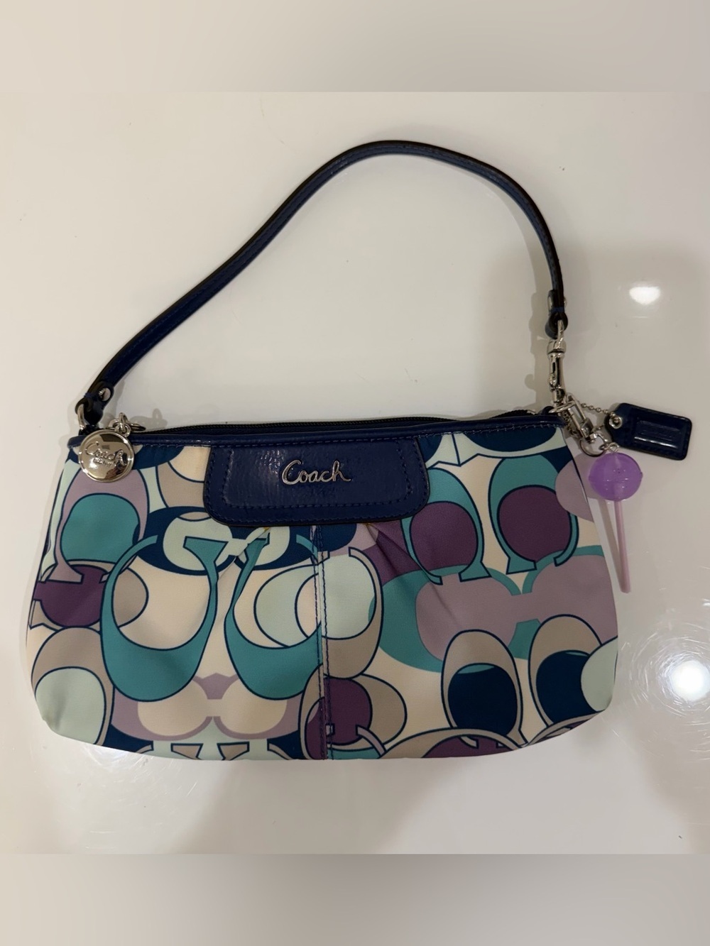 vintage coach ashley scarf print convertible mini shoulder bag